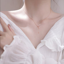 Load image into Gallery viewer, LUOWEND 18K Rose or Yellow Gold Real Natural Diamond Pendant Necklace for Women