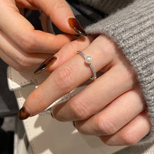 Load image into Gallery viewer, LUOWEND 18K White/Rose/Yellow Gold Real Natural Pearl Ring for Women