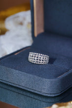 Load image into Gallery viewer, LUOWEND 18K White Gold Real Natural Diamond Ring for Women