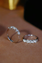 Load image into Gallery viewer, LUOWEND 18K White Gold Real Natural Diamond Ring for Women
