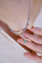 Load image into Gallery viewer, LUOWEND 18K White Gold Real Natural Diamond Necklace for Women