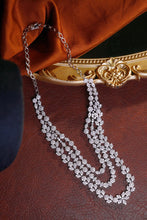 Load image into Gallery viewer, LUOWEND 18K White Gold Real Natural Diamond Necklace for Women