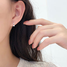 Load image into Gallery viewer, LUOWEND 18K White/Yellow/Rose Gold Natural Diamond Earrings for Women