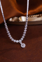 Load image into Gallery viewer, LUOWEND 18K White Gold Real Natural Diamond Necklace for Women