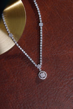 Load image into Gallery viewer, LUOWEND 18K White Gold Real Natural Diamond Necklace for Women