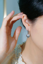 Load image into Gallery viewer, LUOWEND 18K White Gold Hoop Earrings for Women