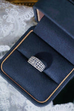 Load image into Gallery viewer, LUOWEND 18K White Gold Real Natural Diamond Ring for Women