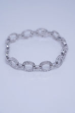 Load image into Gallery viewer, LUOWEND 18K White Gold Real Natural Diamond Bracelet for Women