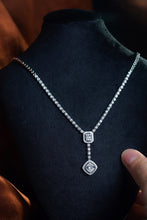 Load image into Gallery viewer, LUOWEND 18K White Gold Real Natural Diamond Necklace for Women