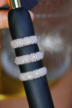 Load image into Gallery viewer, LUOWEND 18K White Gold Rings Real Natural Diamond Ring for Women