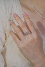 Load image into Gallery viewer, LUOWEND 18K White Gold Real Natural Diamond Ring for Women