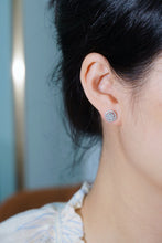 Load image into Gallery viewer, LUOWEND 18K White Gold Natural Diamond Earrings for Women