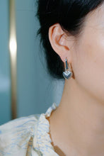 Load image into Gallery viewer, LUOWEND 18K White Gold Hoop Earrings for Women