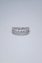 Load image into Gallery viewer, LUOWEND 18K White Gold Real Natural Diamond Ring for Women