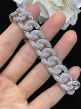 Load image into Gallery viewer, LUOWEND 18K White Gold Real Natural Diamond Bracelet for Women