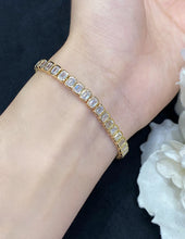 Load image into Gallery viewer, LUOWEND 18K Yellow Gold Real Natural Diamond Bracelet for Women