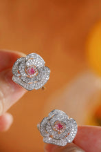 Load image into Gallery viewer, LUOWEND 18K White Gold Natural Pink Diamond Ring for Women