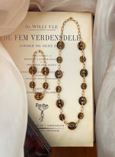 Load image into Gallery viewer, LUOWEND 18K Yellow Gold Real Natural Tiger's Eye Bracelet&Necklace for Women