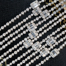Load image into Gallery viewer, LUOWEND 18K White Gold Real Natural Diamond Bracelet for Women