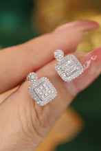 Load image into Gallery viewer, LUOWEND 18K White Gold Real Natural Diamond Stud Earrings for Women