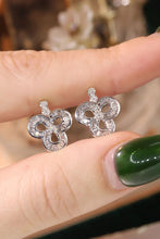 Load image into Gallery viewer, LUOWEND 18K White Gold Natural Diamond Earrings for Women