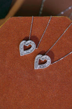 Load image into Gallery viewer, LUOWEND 18K White Gold Real Natural Diamond Pendant Necklace for Women