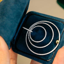 Load image into Gallery viewer, LUOWEND 18K White Gold Real Natural Diamond Pendant Necklace for Women