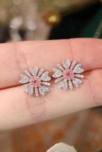 Load image into Gallery viewer, LUOWEND 18K White Gold Real Natural Pink Diamond Earrings for Women