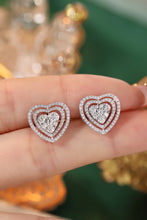 Load image into Gallery viewer, LUOWEND 18K White Gold Real Natural Diamond Stud Earrings for Women