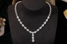 Load image into Gallery viewer, LUOWEND 18K White Gold Real Natural Diamond Necklace for Women