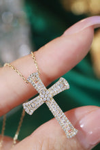 Load image into Gallery viewer, LUOWEND 18K Yellow Gold Natural Diamond Pendant Necklace for Women