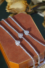 Load image into Gallery viewer, LUOWEND 18K White Gold Real Natural Diamond Bracelet for Women
