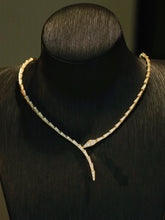 Load image into Gallery viewer, LUOWEND 18K Yellow Gold Fine Jewelry Real Natural Diamond Necklace for Women