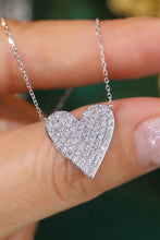 Load image into Gallery viewer, LUOWEND 18K White Gold Natural Diamond Pendant Necklace for Women