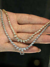 Load image into Gallery viewer, LUOWEND 18K White/Yellow Gold Natural Diamond Necklace for Women