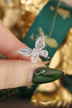 Load image into Gallery viewer, LUOWEND 18K White Gold Natural Diamond Ring for Women