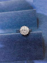 Load image into Gallery viewer, LUOWEND 18K White Gold Natural Diamond Ring for Women