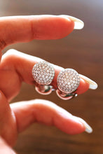 Load image into Gallery viewer, LUOWEND 18K White Gold Diamond Earrings for Women