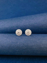 Load image into Gallery viewer, LUOWEND 18K White Gold Natural Diamond Earrings for Women