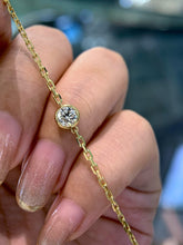 Load image into Gallery viewer, LUOWEND 18K Yellow Gold Natural Diamond Bracelet for Women