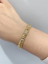 Load image into Gallery viewer, LUOWEND 18K Yellow Gold Natural Diamond Bracelet for Women