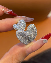 Load image into Gallery viewer, LUOWEND 18K White Gold Natural Diamond Ring for Women