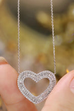 Load image into Gallery viewer, LUOWEND 18K White Gold Real Natural Diamond Pendant Necklace for Women