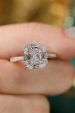 Load image into Gallery viewer, LUOWEND 18K White Gold Real Natural Diamond Ring for Women