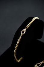 Load image into Gallery viewer, LUOWEND 18K Yellow Gold Real Natural Diamond Bracelet for Women