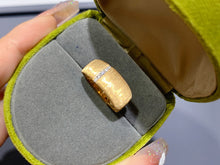 Load image into Gallery viewer, LUOWEND 18K Yellow Gold Natural Diamond Ring for Women