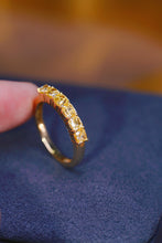 Load image into Gallery viewer, LUOWEND 18K Yellow Gold Natural Yellow Diamond Ring for Women