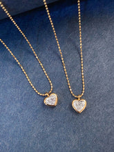 Load image into Gallery viewer, LUOWEND 18K Yellow Gold Natural Diamond Pendant Necklace for Women