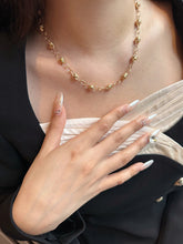 Load image into Gallery viewer, LUOWEND 18K Yellow Gold Necklace for Women