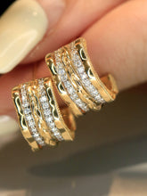 Load image into Gallery viewer, LUOWEND 18K Yellow Gold Nayiral Diamond Stud Earrings for Women